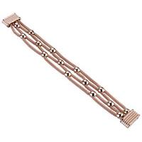 reversible multi strand bracelet rose gold steel