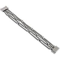 Reversible Multi-Strand Bracelet, Silver, Steel