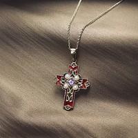 Renaissance Silver Cross Pendant