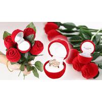 Red Rose Jewellery Box - 1, 6 or 12
