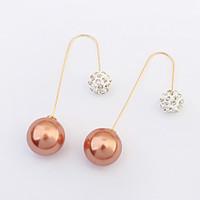 Refined and Elegant European Style Fashion Rhinestone Pearl Earrings