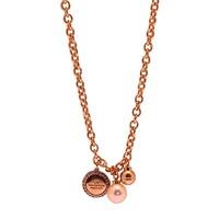 Rebecca Gold Long Link / Pearl Cz Necklace