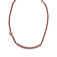 Rebecca Rose Gold Champagne Cz Bar Chain Necklace