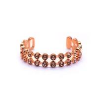 Rebecca Rose Gold Champagne Cz Cuff Bracelet