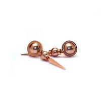 Rebecca Rose Gold Spike Drop Earrings