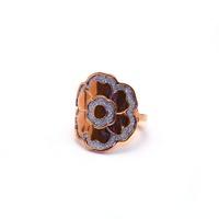 Rebecca Rose Plated Flower Sparkle Ring