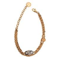 Rebecca Yellow Gold Double Chain Interlocking Bracelet