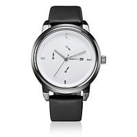 REBIRTH Unisex Fashion Watch / Wrist watch Quartz Calendar / Water Resistant/Water Proof Leather Band