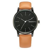 rebirth womens fashion watch chinese quartz pu band black orange brown