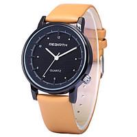 rebirth mens simple fashion design pu leather strap quartz wrist watch ...