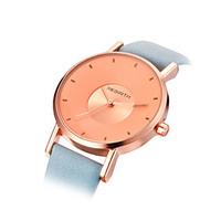 rebirth womens fashion watch quartz pu band black white blue pink