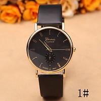 Retro Casual Men And Women Of Geneva Geneva Watches Korean Fashion Leather Quartz Watch Watch Strap Watch