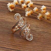 retro alloy zircon ring statement rings wedding party daily casual 1pc