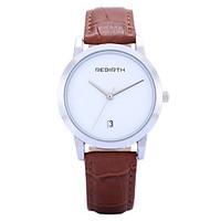 rebirth womens simple fashion date display pu leather strap quartz wri ...