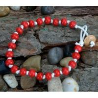 Red Coco Bead & Knot Bracelet