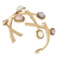 Rebecca Gold Plated Pearl Bangle