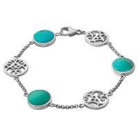 Rebecca Sellors Turquoise Bracelet Flore Filigree Silver