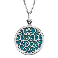 Rebecca Sellors Necklace Turquoise Flore Filigree Silver