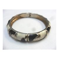 reduced silver tone black white bracelet size small metallics