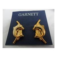 Reduced brand new Gold Dolphin Earrings Garnett - Size: Small - Metallics