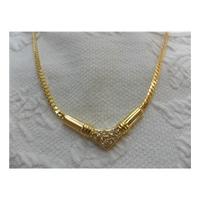 Reduced New Gold Necklace with Rhinestones Unbranded - Size: Small - Metallics - Necklace