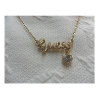 Reduced New Guess Gold and Rhinestone Necklace Guess - Size: Small - Metallics - Necklace