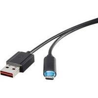 renkforce micro usb 20 fast charge cable with led 1 m