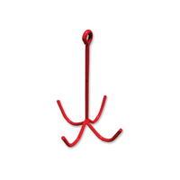 Requisite Tack Hook 4 Prong Red