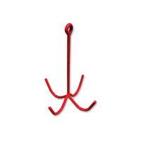 Requisite Tack Hook 4 Prong Red