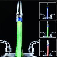 RGB Color Temperature Control Universal Adapter LED Kitchen Sink Faucet Nozzl (Water Temperature Change)