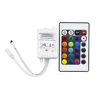 RGB Controller 24 keys IR Remote Control Controller Applicable to 3528 or 5050 RGB LED Strips