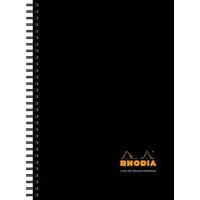 rhodia business book a4 wirebound hard back notebook black 3 pack