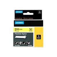 Rhino Band Id1 Nylon - 24mmx3.5m Black On Yellow