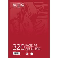 Rhino SDFM-6 Pad A4 Ruled 8mm & Margin 320 Page Side Bound Box of 3