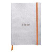 rhodiarama soft cover a5 160 pages silver notebook 117401c