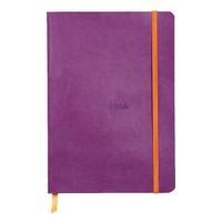 rhodiarama soft cover a5 160 pages violet notebook 117410c