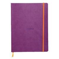 rhodiarama soft cover 190x250mm 160 pages violet notebook 117510c