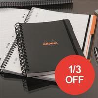 Rhodia A4 Business Book Wirebound Polypropylene Cover Black Pack of 3