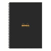 Rhodia Business A4 Book Wirebound Hardback 160 Pages Black Pack of 3