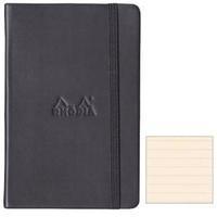 Rhodia A5 Webnotebook Leatherette Hardcover 96 Lined Sheets Black