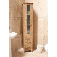 Rhone Solid Oak Tall Closed Bathroom Unit