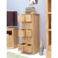 rhone solid oak multi drawer storage chest