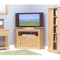 Rhone Solid Oak Corner TV Cabinet