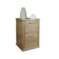 Rhone Solid Oak 2 Drawer Filing Cabinet