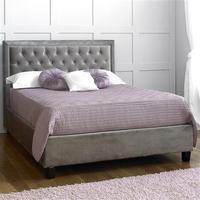 Rhea Super King Upholstered Bed Frame, Silver, Choose Set