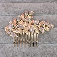 Rhinestone Alloy Headpiece-Wedding Hair Combs 1 Piece