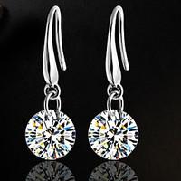 rhinestone round drop earrings jewelry dangling style wedding party al ...