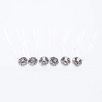 Rhinestone Wedding/Special Occasion Hairpins (Set of 6)