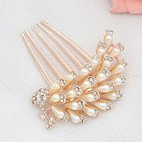 rhinestone alloy imitation pearl headpiece wedding special occasion ha ...