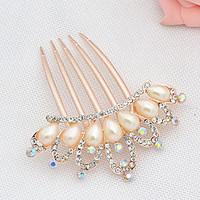 rhinestone alloy imitation pearl headpiece wedding special occasion ha ...